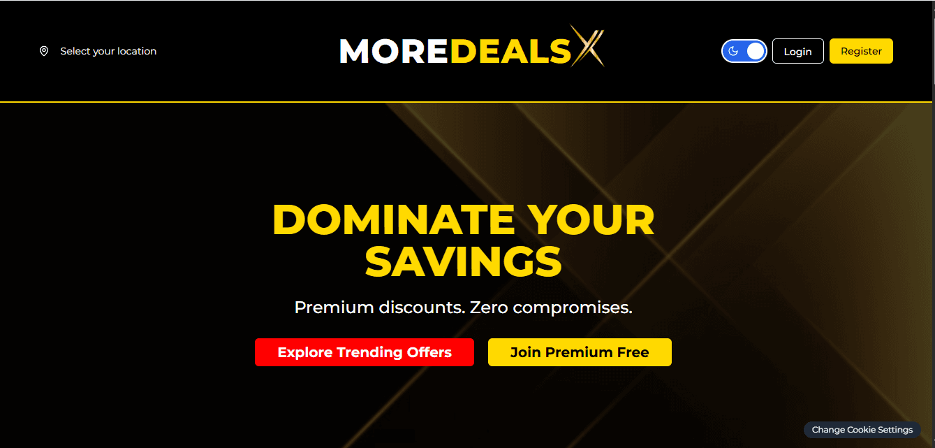 MoreDealsX – Premium Savings Platform